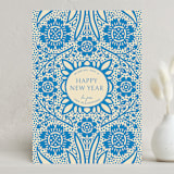 "Marigold" - Minted x The Met Holiday Cards in Sapphire by Alisa Galitsyna - Front