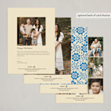 "Marigold" - Minted x The Met Holiday Cards in Sapphire by Alisa Galitsyna - Back of Card Options