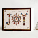 "Joy Quilt" - Minted x The Met Holiday Cards in Walnut by Erica Krystek - Folded Card