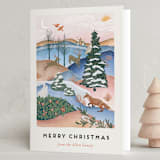 "Winter Countryside" - Minted x The Met Holiday Cards in Winter Sky by Shiny Penny Studio - Folded Card