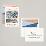 "Winter Countryside" - Minted x The Met Holiday Cards in Winter Sky by Shiny Penny Studio - Assembled