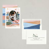 "Winter Countryside" - Minted x The Met Holiday Cards in Pool by Shiny Penny Studio - Assembled