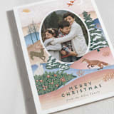 "Winter Countryside" - Minted x The Met Holiday Cards in Pool by Shiny Penny Studio - Detail