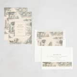 "Central Park Toile" - Minted x The Met Holiday Cards in Vanilla by Teju Reval - Assembled