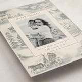 "Central Park Toile" - Minted x The Met Holiday Cards in Vanilla by Teju Reval - Detail