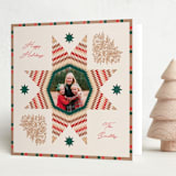 "Heritage" - Minted x The Met Holiday Cards in Poinsettia by Julie Murray - Folded Card