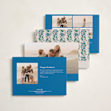 "Leaping Stag" - Minted x The Met Holiday Cards in Cobalt by Paper Sun Studio - Back of Card Options