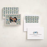 "Leaping Stag" - Minted x The Met Holiday Cards in Cobalt by Paper Sun Studio - Assembled