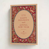 "Holiday Flora and Fauna" - Minted x The Met Holiday Cards in Mulled Wine by Creo Study - Folded Card