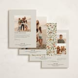 "Jardin Chinois" - Minted x The Met Holiday Cards in Coral by Gwen Bedat - Back of Card Options