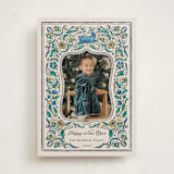 "Leaping Stag" - Minted x The Met Holiday Cards in Cobalt by Paper Sun Studio - Front