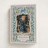 "Leaping Stag" - Minted x The Met Holiday Cards in Cobalt by Paper Sun Studio - Folded Card