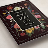 "A Bouquet of Joy" - Minted x The Met Holiday Cards in Midnight by Susan Moyal - Detail