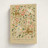 "Ancient Textile" - Minted x The Met Holiday Cards in Latte by Petra Kern - Folded Card