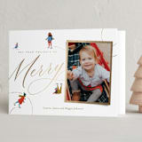 "Winter Pastimes" - Minted x The Met Holiday Cards in Candy Cane by Oscar and Emma - Karly Depew - Folded Card