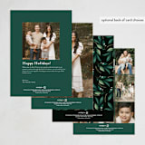 "Emerald Vines" - Minted x The Met Holiday Cards in Emerald by Susan Moyal - Back of Card Options