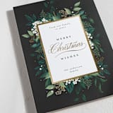 "Emerald Vines" - Minted x The Met Holiday Cards in Emerald by Susan Moyal - Detail