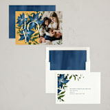 "Winter Vine" - Minted x The Met Holiday Cards in Bluejay by Leah Bisch - Assembled