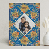"Belles Heures" - Minted x The Met Holiday Cards in Azure by Jackie Crawford - Front