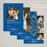 "Belles Heures" - Minted x The Met Holiday Cards in Azure by Jackie Crawford - Back of Card
