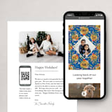 "Belles Heures" - Minted x The Met Holiday Cards in Azure by Jackie Crawford - More Ways to Customize
