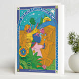 "A Starlit Journey" - Minted x The Met Holiday Cards in Azure by Morgan Ramberg - Folded Card