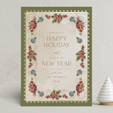 "Holiday Brocade" - Minted x The Met Holiday Cards in Parchment by Chris Griffith - Front