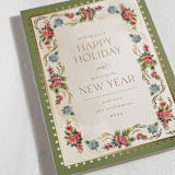 "Holiday Brocade" - Minted x The Met Holiday Cards in Parchment by Chris Griffith - Detail