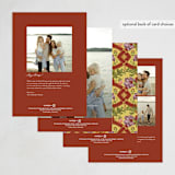 "STRAPWORK" - Minted x The Met Holiday Cards in Poinsettia by Jen Owens - Back of Card Options