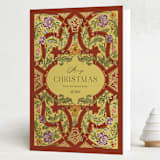 "STRAPWORK" - Minted x The Met Holiday Cards in Poinsettia by Jen Owens - Folded Card