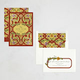"STRAPWORK" - Minted x The Met Holiday Cards in Poinsettia by Jen Owens - Assembled