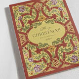 "STRAPWORK" - Minted x The Met Holiday Cards in Poinsettia by Jen Owens - Detail