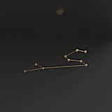 "Constellation" - Ceiling Lights in brass by Richard Clarkson