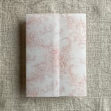"Blush poppy floral toile printed vellum wrap for 5x7 card | pack of 10" - Invitation Jackets and Overlays in pink by Ivory Invitations