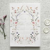 "Wildflower Vellum Jacket for 5x7 Wedding Invitation, Floral Printed Wrap, Elegant Invitation Sleeve, Set of 10" - Invitation Jackets and Overlays in multicolor by Self Stationery