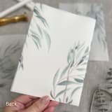 "Eucalyptus vellum wrap for invitations | Set of 10" - Invitation Jackets and Overlays in green by Maria Ferrer G.