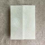 "Ivory citrus celebration white ink printed vellum wraps for 5x7 card | pack of 10" - Invitation Jackets and Overlays in natural by Ivory Invitations