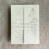 "Ivory citrus celebration white ink printed vellum wraps for 5x7 card | pack of 10" - Invitation Jackets and Overlays in natural by Ivory Invitations