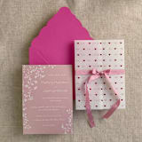 "Red Valentine white vellum wrap for 5x7 card | pack of 10" - Invitation Jackets and Overlays in red by Ivory Invitations