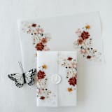 "Bold Wildflowers Vellum Jacket for Wedding Invitations (10 Pack)" - Invitation Jackets and Overlays in orange by Eva Friesen