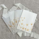 "Yellow dandelions vellum jackets for invitations | Set of 10" - Invitation Jackets and Overlays in yellow by Maria Ferrer G.