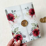 "Roses Vellum Jacket | Set of 10" - Invitation Jackets and Overlays in multicolor by Megan Tendler