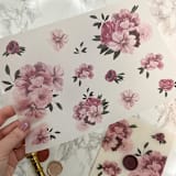 "Burgundy and Dusty Pink Floral Vellum (10 pack)" - Invitation Jackets and Overlays in clear by Carley Zuercher
