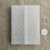 "Minimalist endless love floral white ink printed vellum wrap for 5x7 card | pack of 10" - Invitation Jackets and Overlays in white by Ivory Invitations