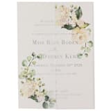 "White Hydrangea Flowers and Greenery Vellum Jacket, Set of 10" - Invitation Jackets and Overlays in green by Self Stationery