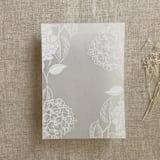 "Hydrangea white ink print vellum overlay for 5x7 card | pack of 10" - Invitation Jackets and Overlays in white by Ivory Invitations