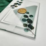 "Eucalyptus Vellum Jackets (Set of 10)" - Invitation Jackets and Overlays in green by Caroline Russo