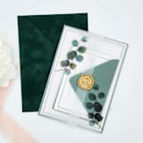 "Eucalyptus Vellum Jackets (Set of 10)" - Invitation Jackets and Overlays in green by Caroline Russo
