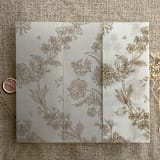 "Venetian floral lace hazelnut color printed vellum wrap for 5x7 card | pack of 10" - Invitation Jackets and Overlays in natural by Ivory Invitations
