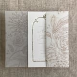 "Cashmere elegant peonies and berries vellum wrap for 5x7 card | pack of 10" - Invitation Jackets and Overlays in pink by Ivory Invitations